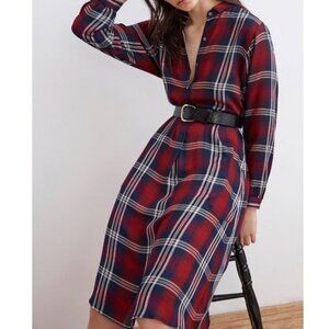 Tilda Plaid Shirt Dress Velvet by Graham & Spencer Women's Size